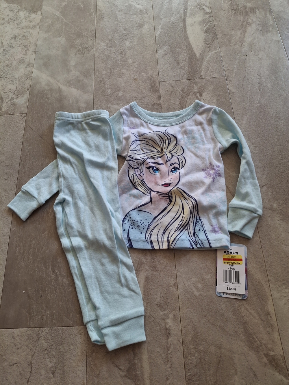 Disney Light Blue Elsa Graphic Pajama Set